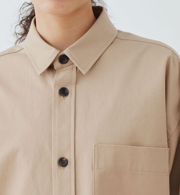 GALERIE VIE「ドライコットンギャバジン オーバーシャツブルゾン」|ブルゾン・スタジャン|