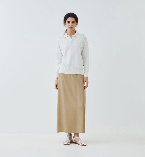 GALERIE VIE「プレーンコットン ポロプルオーバー」|ニット・セーター|