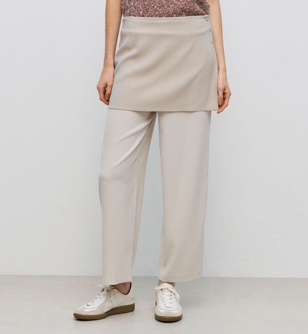 BACCA「ジョーゼットサテン スカートパンツ」|スラックス|