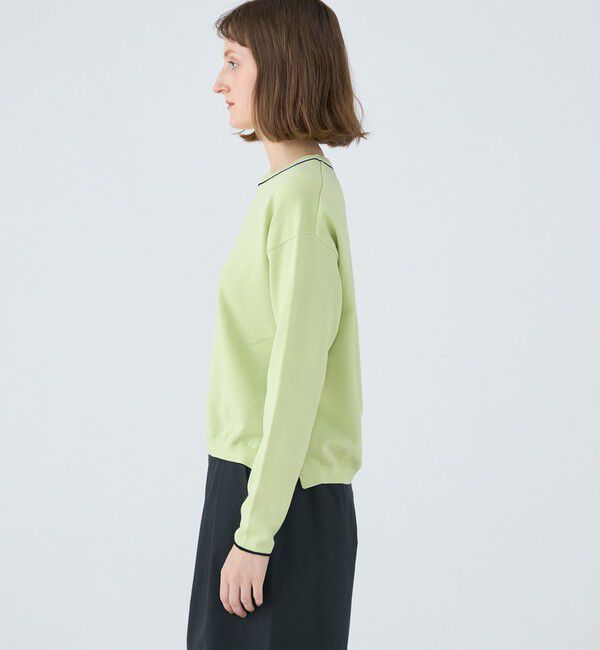 MACPHEE「ドライコットン クルーネックプルオーバー」|ニット・セーター|