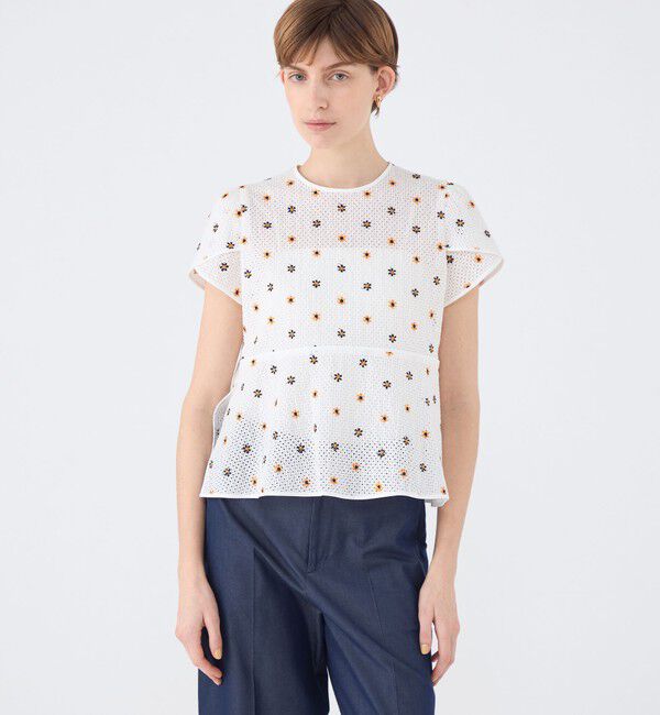 TOMORROWLAND collection「リーシェフラワー ペタルスリーブブラウス」|シャツ・ブラウス|