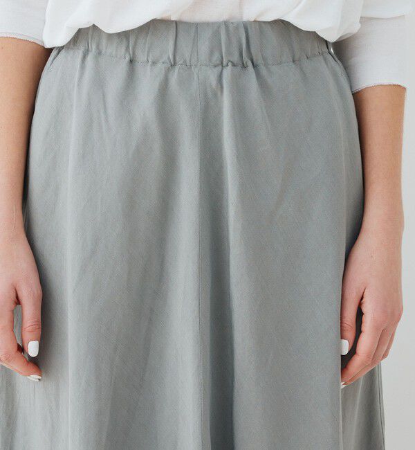 GALERIE VIE「リネンキュプラシルクコンパクト イージーAラインスカート」|フレア|
