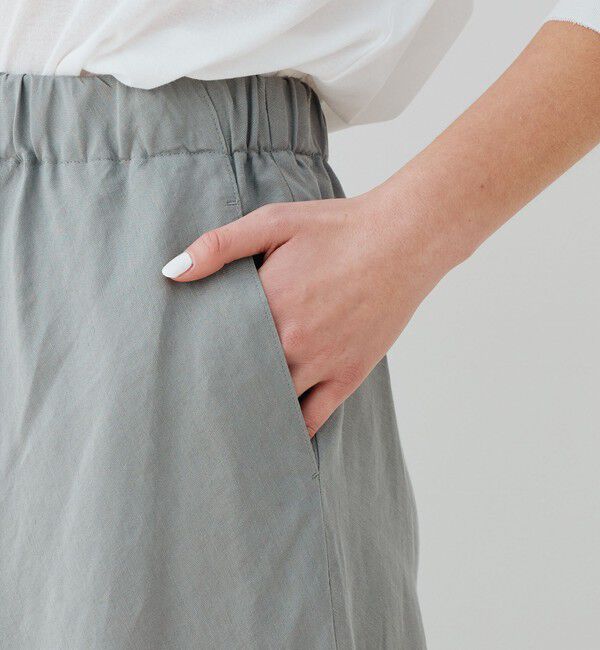 GALERIE VIE「リネンキュプラシルクコンパクト イージーAラインスカート」|フレア|