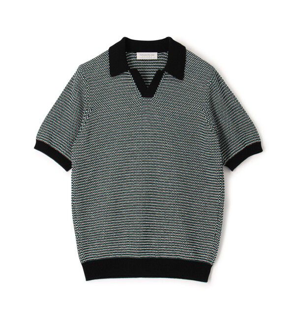 TOMORROWLAND MENS「TOMORROWLAND Tricot マーセライズコットン ハーフスリーブ プルオーバーニット」|ニット・セーター|18 ブラック系