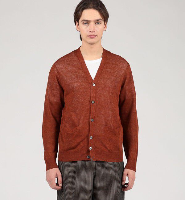 TOMORROWLAND MENS「TOMORROWLAND tricot ティントリネン Vネックカーディガン」|カーディガン|