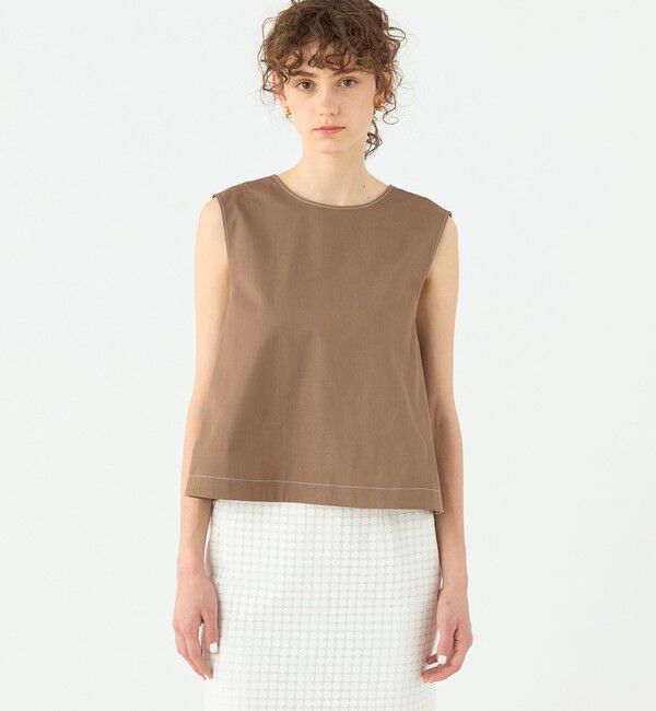 TOMORROWLAND collection「コットンシルクデニム バックリボンブラウス」|シャツ・ブラウス|