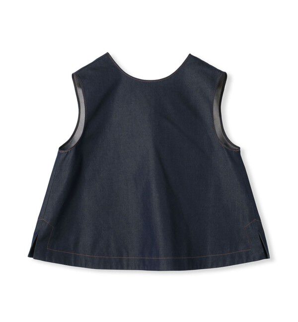 TOMORROWLAND collection「コットンシルクデニム バックリボンブラウス」|シャツ・ブラウス|67 ネイビー