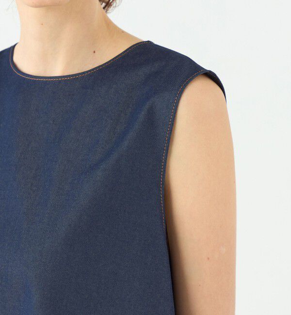 TOMORROWLAND collection「コットンシルクデニム バックリボンブラウス」|シャツ・ブラウス|