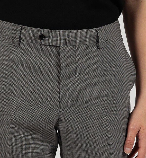 TOMORROWLAND MENS「Super120'sウールポリエステル ノープリーツスリムスラックス」|スラックス|