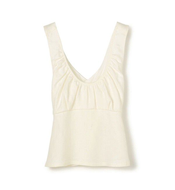 BACCA「リネンツイル バッククロスタンクトップ」|シャツ・ブラウス|11 ホワイト