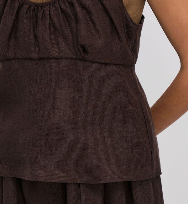 BACCA「リネンツイル バッククロスタンクトップ」|シャツ・ブラウス|