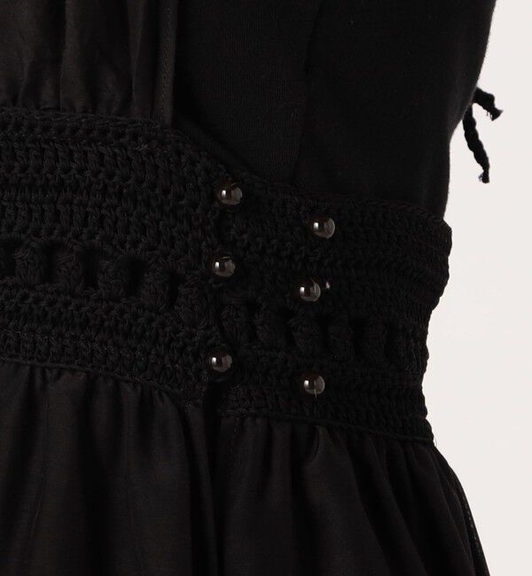 DES PRES「コットンシルクローンレースコンビ ホルターネックワンピース」|ワンピース|