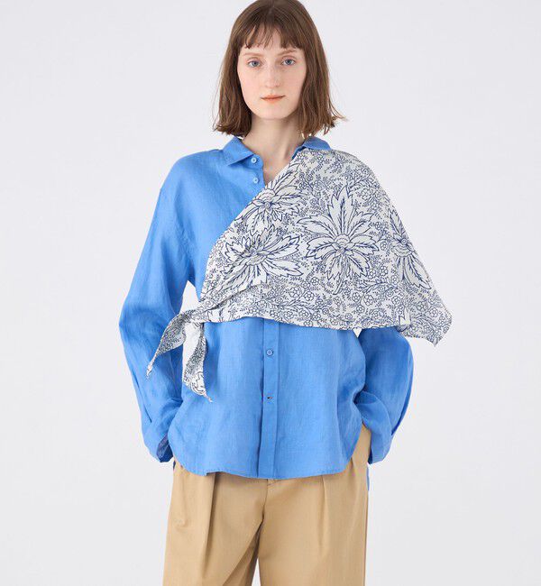 SOULEIADO「SOULEIADO リネンプリント バブーシュカ」|ストール|