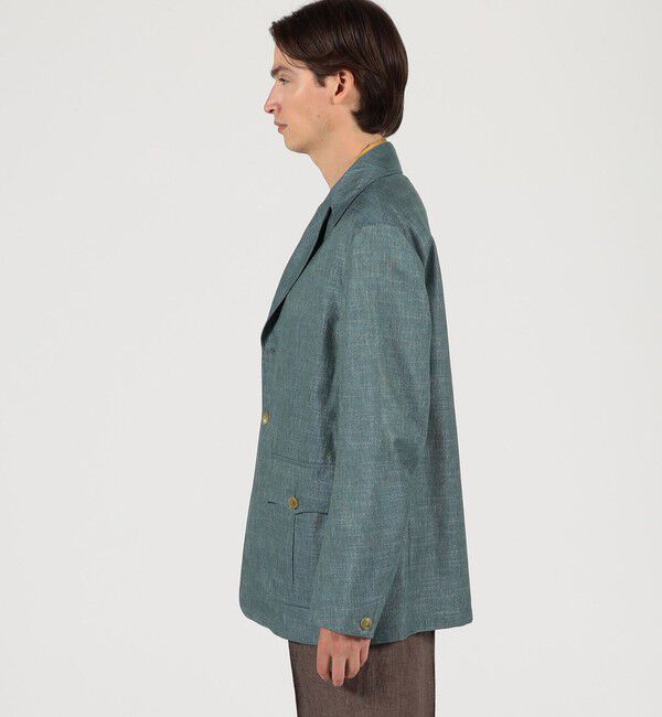 TOMORROWLAND MENS「バンブーシルクコットン サファリジャケット HAVANA DORMEUIL」|ブルゾン・スタジャン|