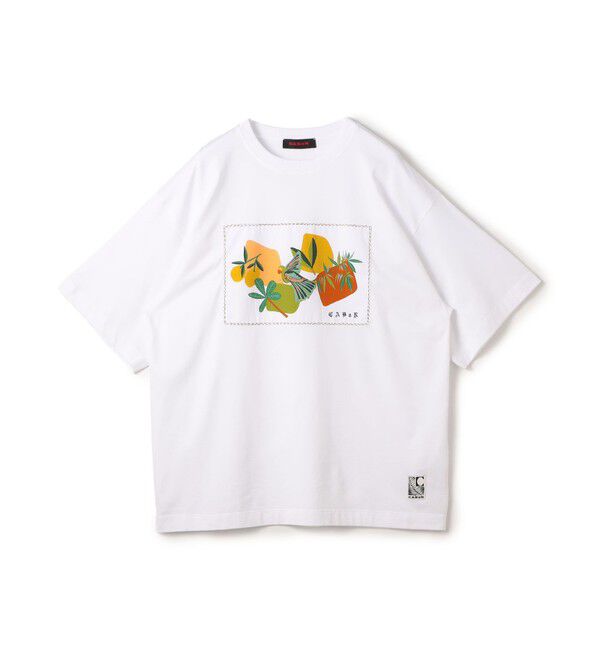 CABaN「CABaN スビンコットン BIRDプリントTシャツ」|Tシャツ・カットソー|12 ホワイト系