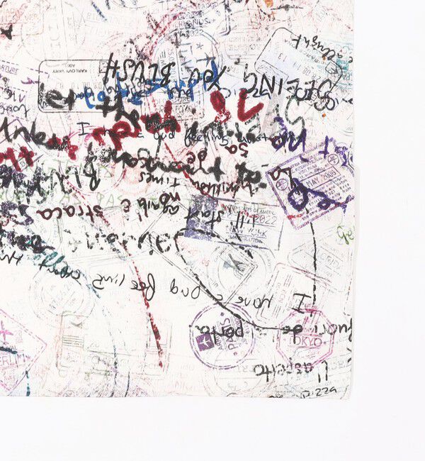 DES PRES「メッセージウォールプリント  スカーフ」|バンダナ・スカーフ|