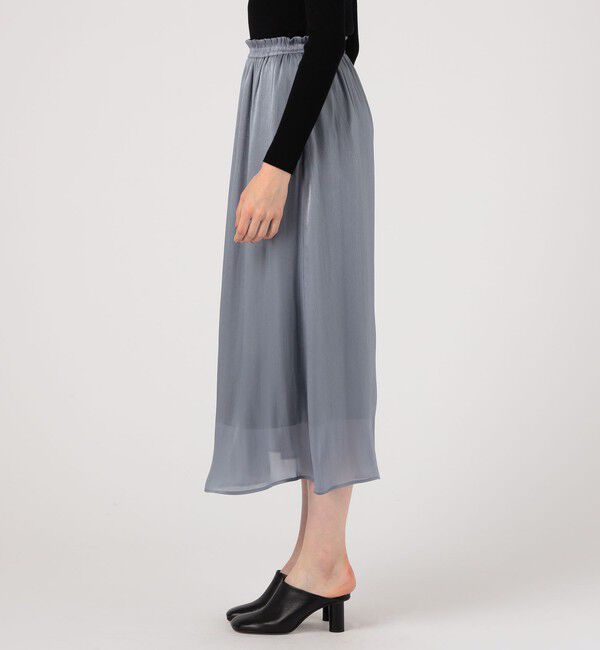 Ballsey「スパークルサテン ギャザースカート」|フレア|