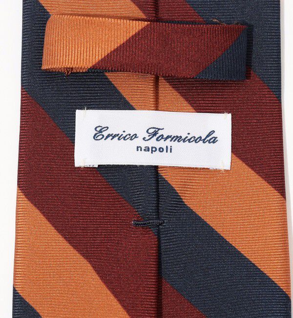 TOMORROWLAND GOODS「ERRICO FORMICOLA シルクプリント レジメンタルストライプ ネクタイ」|ネクタイ・蝶ネクタイ|