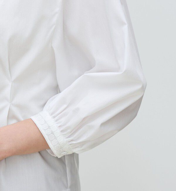 TOMORROWLAND collection「シアーサークルエンブロイダリー コンビブラウス」|シャツ・ブラウス|