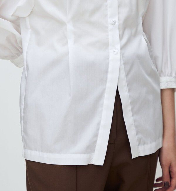 TOMORROWLAND collection「シアーサークルエンブロイダリー コンビブラウス」|シャツ・ブラウス|