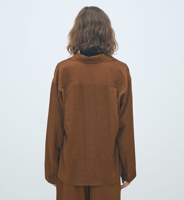 MACPHEE「レーヨンナイロンカルゼ スキッパーシャツ」|シャツ・ブラウス|