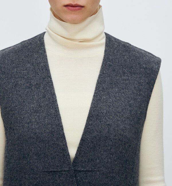 TOMORROWLAND collection「スーパーダブルフェイス Vカラージレ」|ベスト・ジレ|