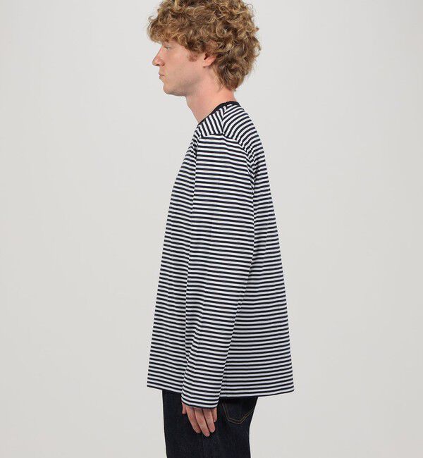 TOMORROWLAND BUYING WEAR「SUNSPEL MTSH0003ES コットンストライプ ロングスリーブ Tシャツ」|Tシャツ・カットソー|