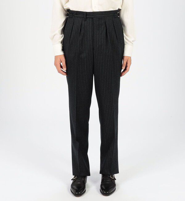 TOMORROWLAND MENS「ウールフランネル サイドアジャスター 2Pスラックス V.B.CANONICO」|スラックス|