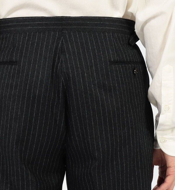 TOMORROWLAND MENS「ウールフランネル サイドアジャスター 2Pスラックス V.B.CANONICO」|スラックス|