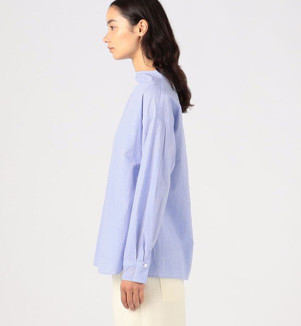 GALERIE VIE「コットン ミドルネックバックボタンシャツ」|シャツ・ブラウス|