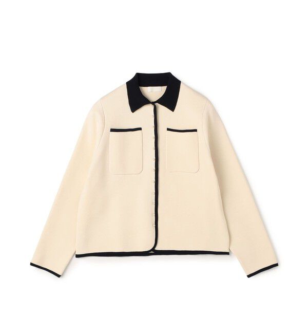 Ballsey「パールコンビ シャツカーディガン」|ニット・セーター|11 ホワイト