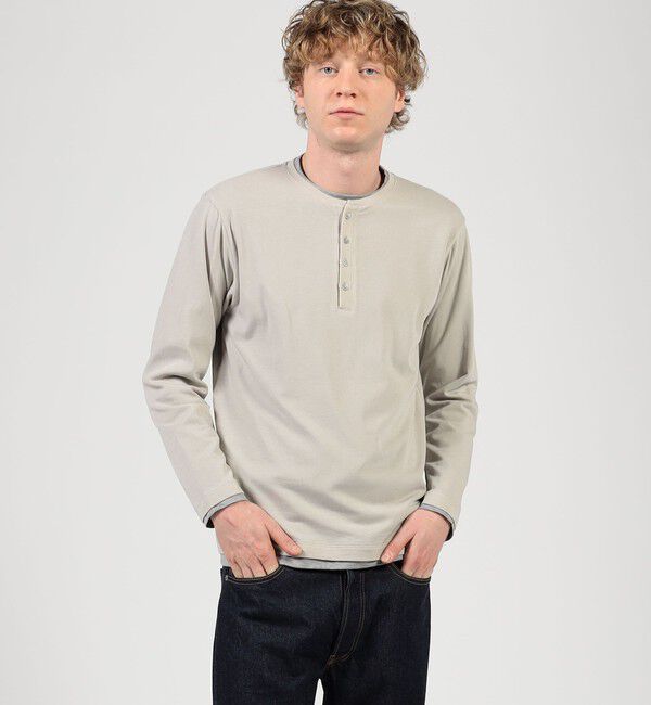 TOMORROWLAND MENS「ストレッチ天竺 レイヤードカットソー」|Tシャツ・カットソー|