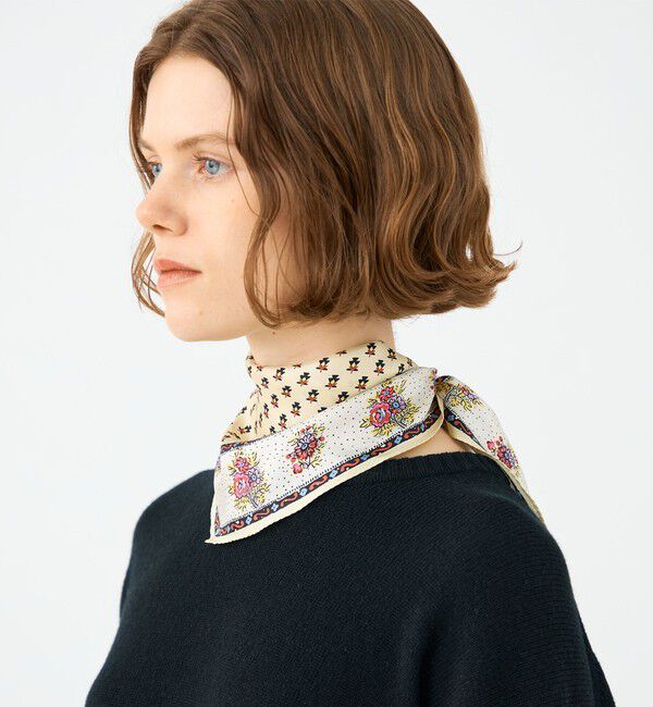 SOULEIADO「SOULEIAO シルクプリント スカーフ」|バンダナ・スカーフ|