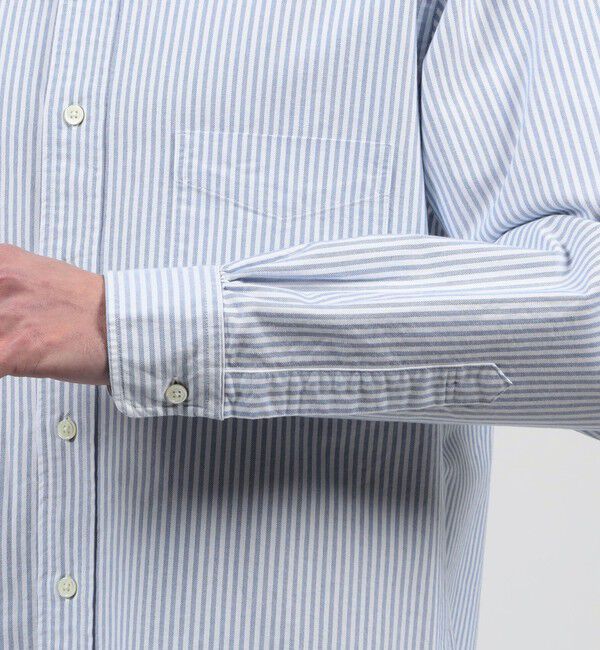 TOMORROWLAND MENS「コットンオックスフォードストライプ ロングスリーブシャツ」|シャツ・ブラウス|