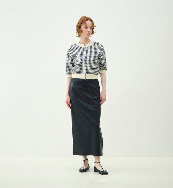 MACPHEE「ギマコットンチェック ジップアップカーディガン」|カーディガン|