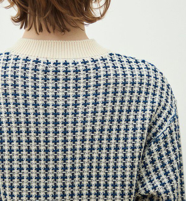 MACPHEE「ギマコットンチェック ジップアップカーディガン」|カーディガン|