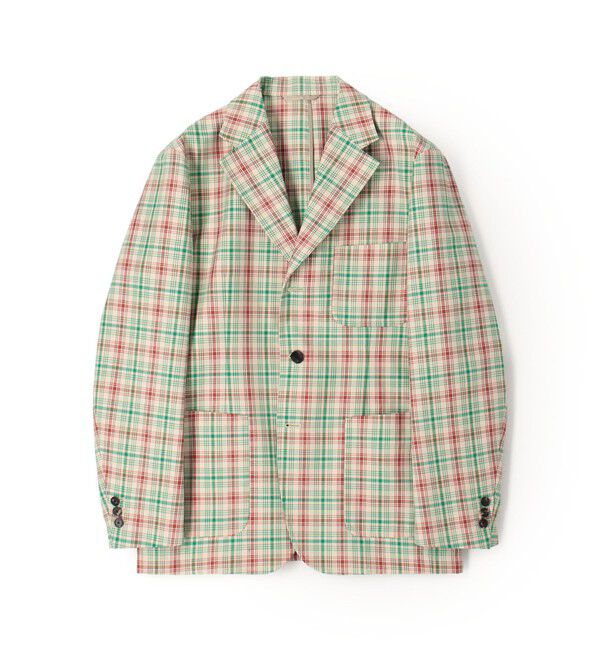 CABaN「ポリエステルコットン チェックテーラードジャケット」|テーラードジャケット|