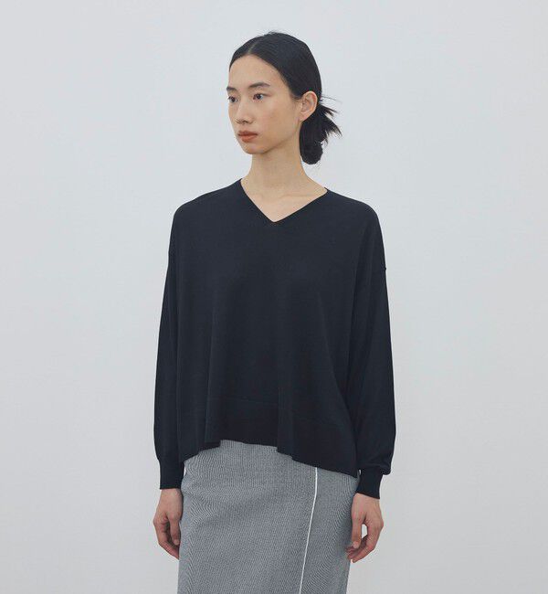 DES PRES「マットシルク Vネックプルオーバー」|ニット・セーター|