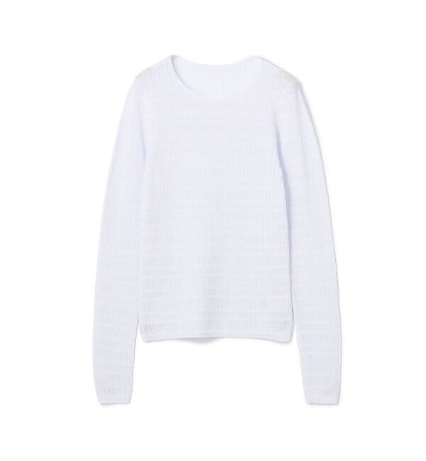 DES PRES「コットンポリエステルアセテートリブ ラウンドネックプルオーバー」|ニット・セーター|13 ライトグレー