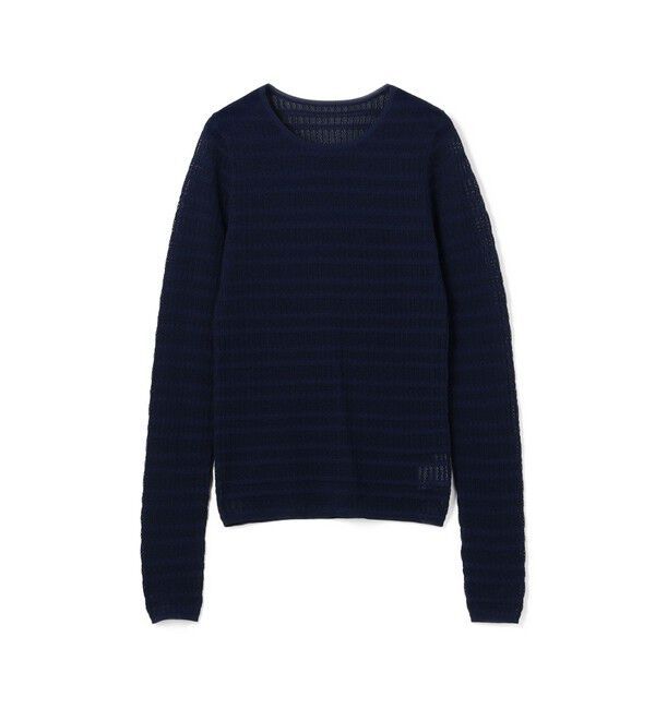 DES PRES「コットンポリエステルアセテートリブ ラウンドネックプルオーバー」|ニット・セーター|69 ネイビー