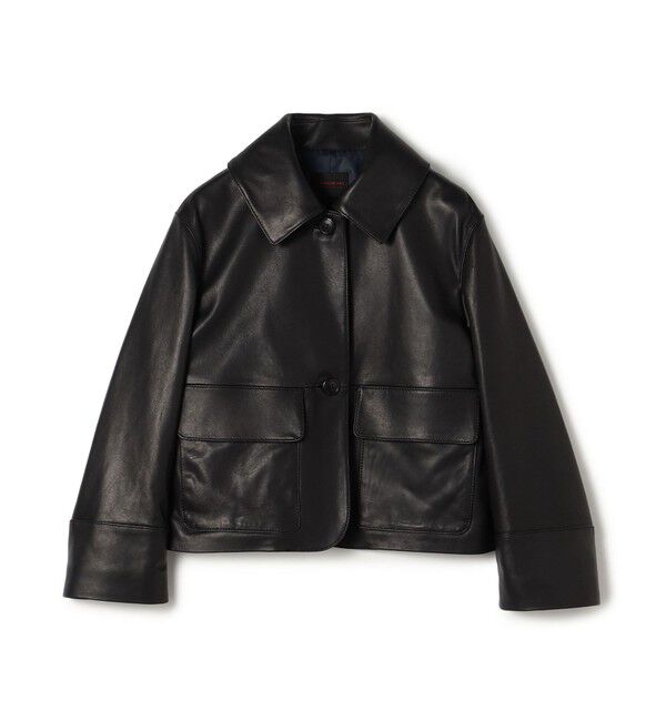 TOMORROWLAND collection「セミベジタブルレザー サックジャケット」|その他|19 ブラック