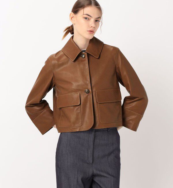 TOMORROWLAND collection「セミベジタブルレザー サックジャケット」|その他|