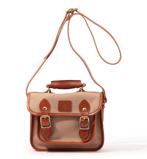 TOMORROWLAND GOODS「GLENROYAL ブライドルレザー&times;キャンバス サッチェルバッグ」|ショルダー・メッセンジャー|48 ブラウン系