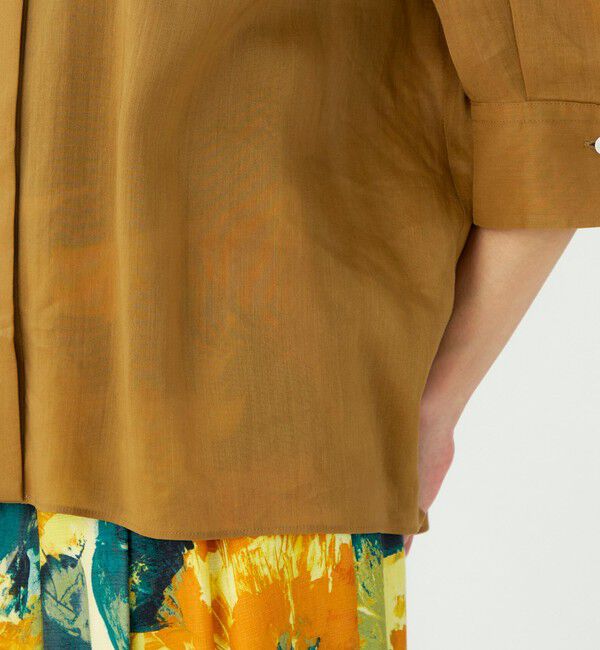 Ballsey「スムースラミー ハーフスリーブブラウス」|シャツ・ブラウス|