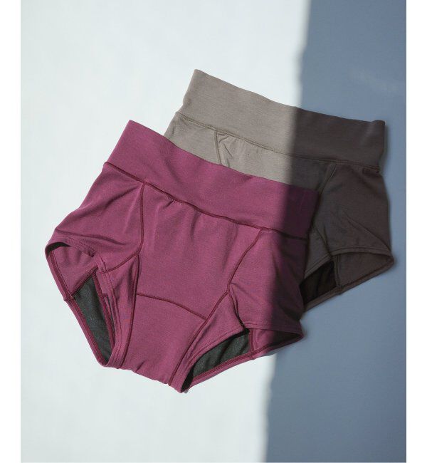EMILYWEEK「サニタリーボックスショーツ（グレー、ボルドー）」|インナー|ボルドー