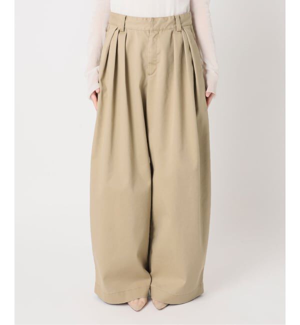Plage「《WEB限定追加予約》R&rsquo;IAM Super wide CHINO パンツ 3」|チノ|