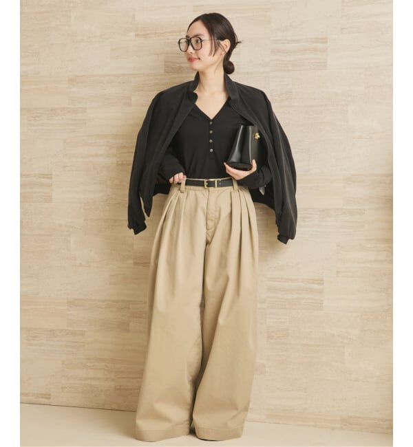 Plage「《WEB限定追加予約》R&rsquo;IAM Super wide CHINO パンツ 3」|チノ|