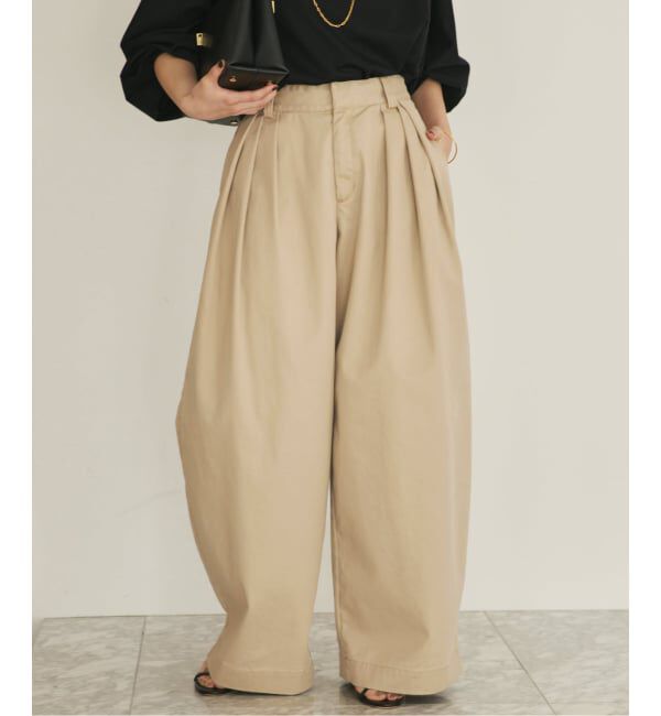 Plage「《WEB限定追加予約》R&rsquo;IAM Super wide CHINO パンツ 3」|チノ|