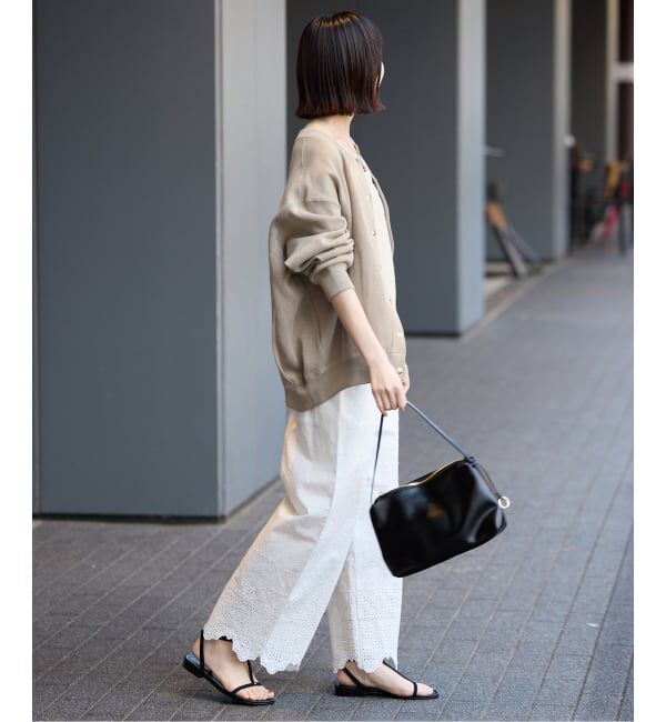 SLOBE IENA「《追加》ダブルフェイスジャージースナップカーディガン」|カーディガン|