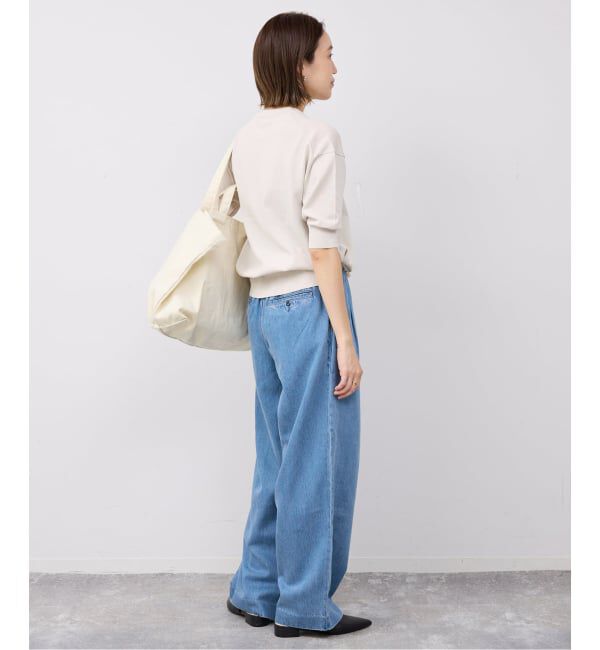 SLOBE IENA「《シリーズあり》コットンキュプラハーフスリーブプルオーバー」|ニット・セーター|